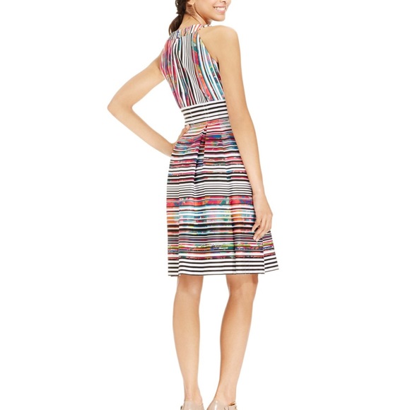 Nine West Fit & Flare Striped Frock - Picture 2 of 6
